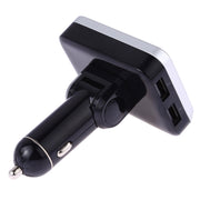 BC32 Caricatore per auto vivavoce Bluetooth con doppia ricarica USB, trasmettitore FM, lettore musicale MP3, kit per auto, supporto per chiamate in vivavoce, registrazione Micro SD e rilevamento della tensione, BC32