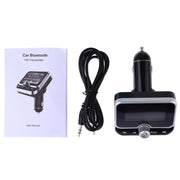 BC32 Caricatore per auto vivavoce Bluetooth con doppia ricarica USB, trasmettitore FM, lettore musicale MP3, kit per auto, supporto per chiamate in vivavoce, registrazione Micro SD e rilevamento della tensione, BC32