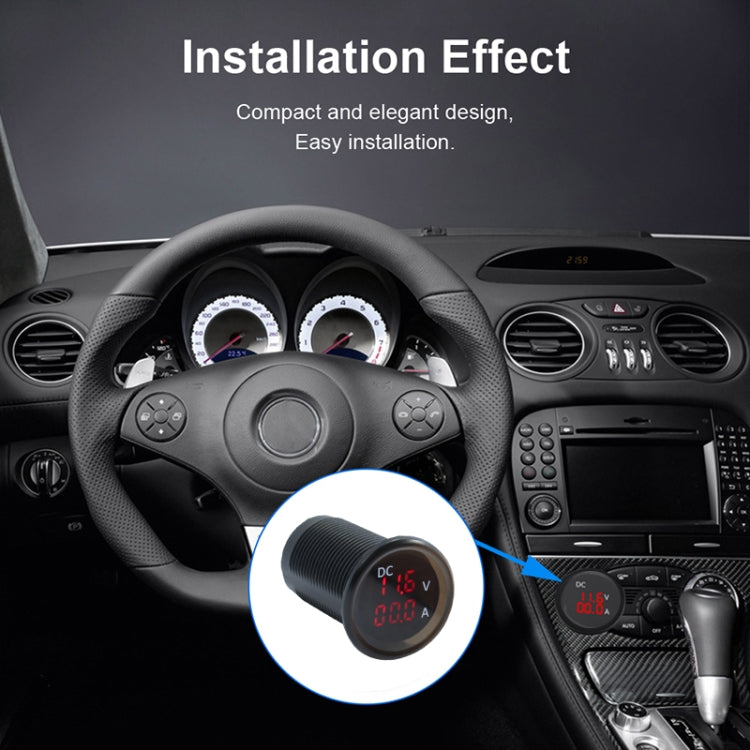 B3613 Voltmetro + amperometro da 4,5-30 V per modifica auto impermeabile IP67, B3613