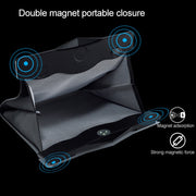 Scatola portaoggetti pieghevole per bidone della spazzatura pieghevole, design LED multifunzionale per auto