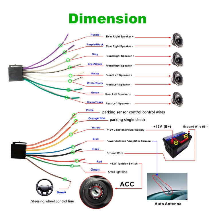Navigatore GPS per auto con schermo multi-touch da 16,7 pollici 848V, supporto scheda TF/USB/AUX/lettore MP5/collegamenti specchio Android e iPhone, 848V