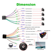 Navigatore GPS per auto con schermo multi-touch da 16,7 pollici 848V, supporto scheda TF/USB/AUX/lettore MP5/collegamenti specchio Android e iPhone, 848V