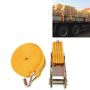 ST-213 Dispositivo in bundle per auto da 10 m×4,6 cm da 2 tonnellate con gancio e fibbia Cavo ad alta resistenza Cavo di recupero per carichi pesanti Accessori di fissaggio per auto camion, 2T 10mx4.0cm