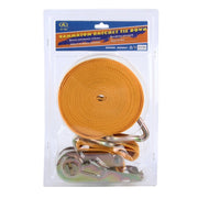 ST-213 Dispositivo in bundle per auto da 10 m×4,6 cm da 2 tonnellate con gancio e fibbia Cavo ad alta resistenza Cavo di recupero per carichi pesanti Accessori di fissaggio per auto camion, 2T 10mx4.0cm