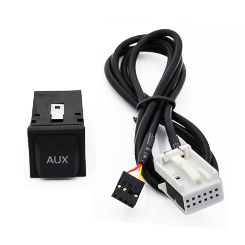 Spina interruttore adattatore AUX per auto + cablaggio per Volkswagen RCD 510/310/300+, For Volkswagen RCD510/310/300+