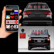 32x32 pixel a colori senza fili Bluetooth APP controllo Emoji faccine LED cartello per auto display a LED pannello di illuminazione, 32x32 Pixel Car Charging