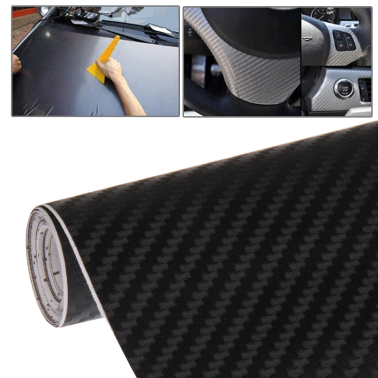 Adesivo decorativo in PVC 3D in fibra di carbonio per auto, dimensioni: 152 cm x 50 cm