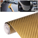 Adesivo decorativo in PVC 3D in fibra di carbonio per auto, dimensioni: 152 cm x 50 cm