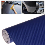 Adesivo decorativo in PVC 3D in fibra di carbonio per auto, dimensioni: 152 cm x 50 cm