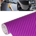 Adesivo decorativo in PVC 3D in fibra di carbonio per auto, dimensioni: 152 cm x 50 cm