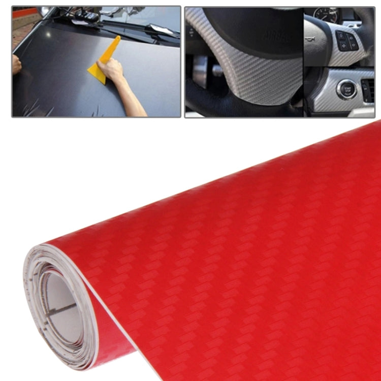 Adesivo decorativo in PVC 3D in fibra di carbonio per auto, dimensioni: 152 cm x 50 cm