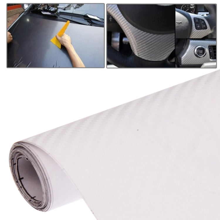 Adesivo decorativo in PVC 3D in fibra di carbonio per auto, dimensioni: 152 cm x 50 cm