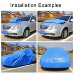 Copriauto in cotone elastico termoisolante anti-polvere e anti-UV per berlina, dimensioni: L, 4,9 m~5,25 m, Size: L, 4.9m~5.25m