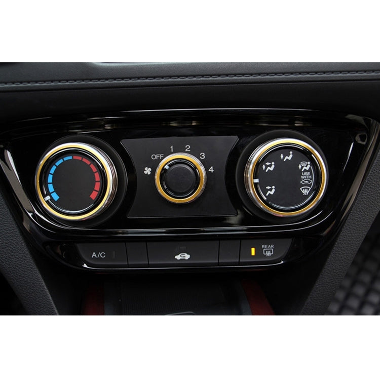 Custodia per manopola del condizionatore d'aria in alluminio per auto da 3 pezzi per Honda, For Honda(Gold), For Honda(Blue), For Honda(Red)