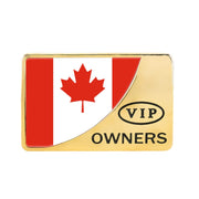 Adesivo decorativo in metallo VIP a forma rettangolare con bandiera canadese per auto universale, Canada Flag (Gold), Canada Flag (Silver)