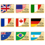Adesivo decorativo in metallo VIP a forma rettangolare con bandiera canadese per auto universale, Canada Flag (Gold), Canada Flag (Silver)