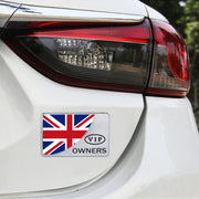 Adesivo decorativo in metallo VIP a forma rettangolare con bandiera universale per auto del Regno Unito, UK Flag (Gold), UK Flag (Silver)