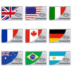 Adesivo decorativo in metallo VIP a forma rettangolare con bandiera universale per auto del Regno Unito, UK Flag (Gold), UK Flag (Silver)