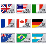 Adesivo decorativo in metallo VIP a forma rettangolare con bandiera universale per auto del Regno Unito, UK Flag (Gold), UK Flag (Silver)