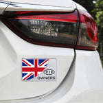 Adesivo decorativo in metallo VIP a forma rettangolare con bandiera universale per auto del Regno Unito, UK Flag (Gold), UK Flag (Silver)