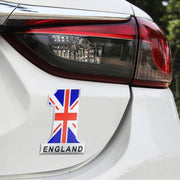 Adesivo decorativo in metallo a forma di bandiera universale per auto del Regno Unito numero 1, UK Flag Number 1 Shape