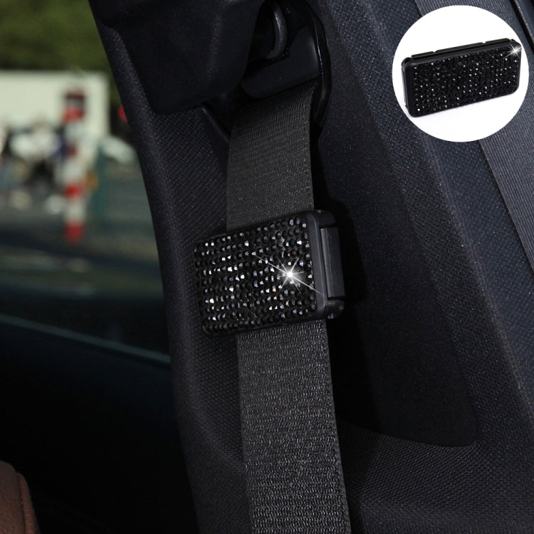 Regolatore di serraggio del fissatore di clip in cristallo per cinture di sicurezza per auto, Crystal Black, Crystal Colour, Crystal Pink, Crystal Blue, Crystal Red, Crystal White