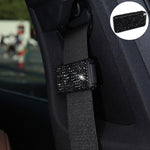 Regolatore di serraggio del fissatore di clip in cristallo per cinture di sicurezza per auto, Crystal Black, Crystal Colour, Crystal Pink, Crystal Blue, Crystal Red, Crystal White