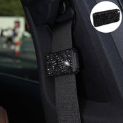 Regolatore di serraggio del fissatore di clip in cristallo per cinture di sicurezza per auto, Crystal Black, Crystal Colour, Crystal Pink, Crystal Blue, Crystal Red, Crystal White