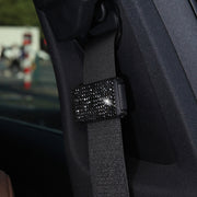Regolatore di serraggio del fissatore di clip in cristallo per cinture di sicurezza per auto, Crystal Black, Crystal Colour, Crystal Pink, Crystal Blue, Crystal Red, Crystal White