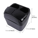 SHUNWEI SD-1605 Multifunzione 3 in 1 Portabicchieri per Auto Bottiglia per Bevande Bidone della Spazzatura Veicolo Portatile Bidone della Spazzatura Bidone della Spazzatura Organizzatore, SD-1605 Black, SD-1605 Khaki