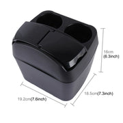 SHUNWEI SD-1605 Multifunzione 3 in 1 Portabicchieri per Auto Bottiglia per Bevande Bidone della Spazzatura Veicolo Portatile Bidone della Spazzatura Bidone della Spazzatura Organizzatore, SD-1605 Black, SD-1605 Khaki