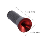 Base per viti universali lucidate con antenna corta in alluminio in fibra di carbonio (dimensioni ridotte), 3.4cm