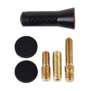Base per viti universali lucidate con antenna corta in alluminio in fibra di carbonio (dimensioni ridotte), 3.4cm