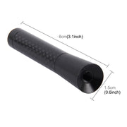 Base per viti universali lucidate con antenna corta in alluminio in fibra di carbonio (dimensioni medie), 8cm