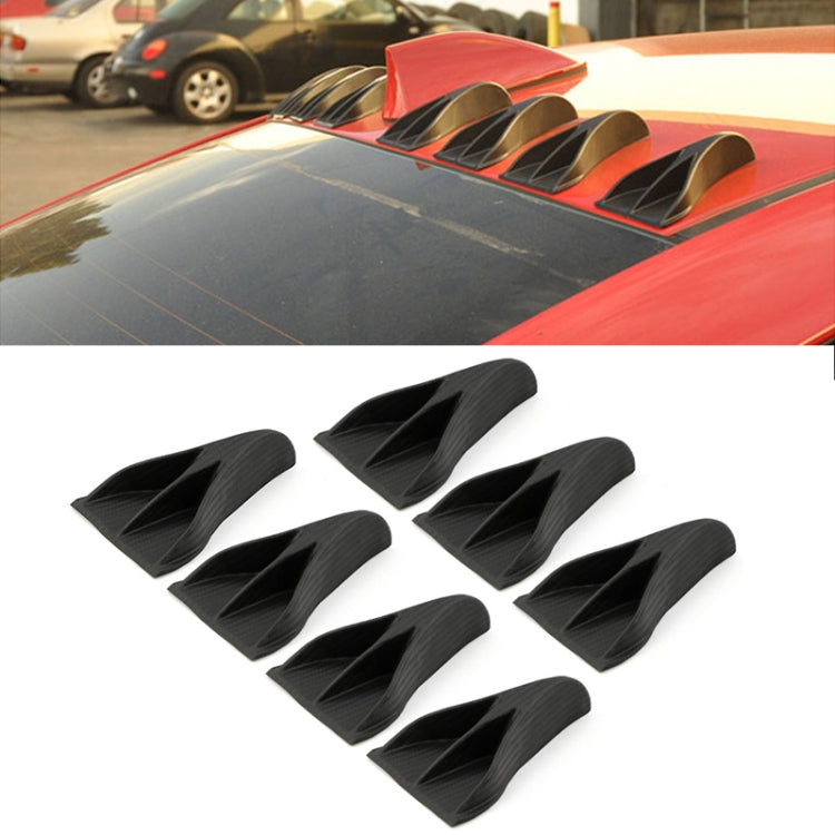 7 pezzi universale per auto aquila artiglio stile pinna di squalo diffusore generatore di vortice spoiler sul tetto, Carbon Fiber