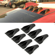 7 pezzi universale per auto aquila artiglio stile pinna di squalo diffusore generatore di vortice spoiler sul tetto, Carbon Fiber