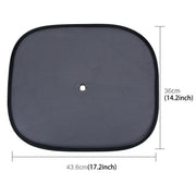 2 pezzi di parasole pieghevole per finestrino dell'auto per blocchi laterali dei raggi UV con ventose, 43.5x36cm