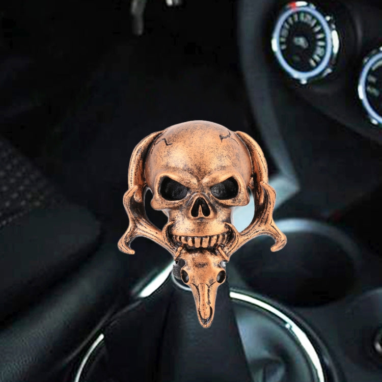 Pomello del cambio automatico manuale a forma di doppia testa per auto universale per veicoli, Double Heads Shaped (Bronze), Double Heads Shaped (Beige), Double Heads Shaped (Silver)
