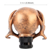 Pomello del cambio automatico manuale a forma di doppia testa per auto universale per veicoli, Double Heads Shaped (Bronze), Double Heads Shaped (Beige), Double Heads Shaped (Silver)