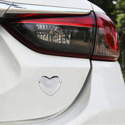Adesivo decorativo per carrozzeria in metallo a forma di cuore, Heart Shape (Red), Heart Shape (Silver)