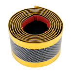 Adesivo decorativo per striscia decorativa per soglia portiera auto in fibra di carbonio placcata universale, dimensioni: 3 cm x 2 m, 3CM x 2M (Gold), 3CM x 2M (Red), 3CM x 2M (Silver)