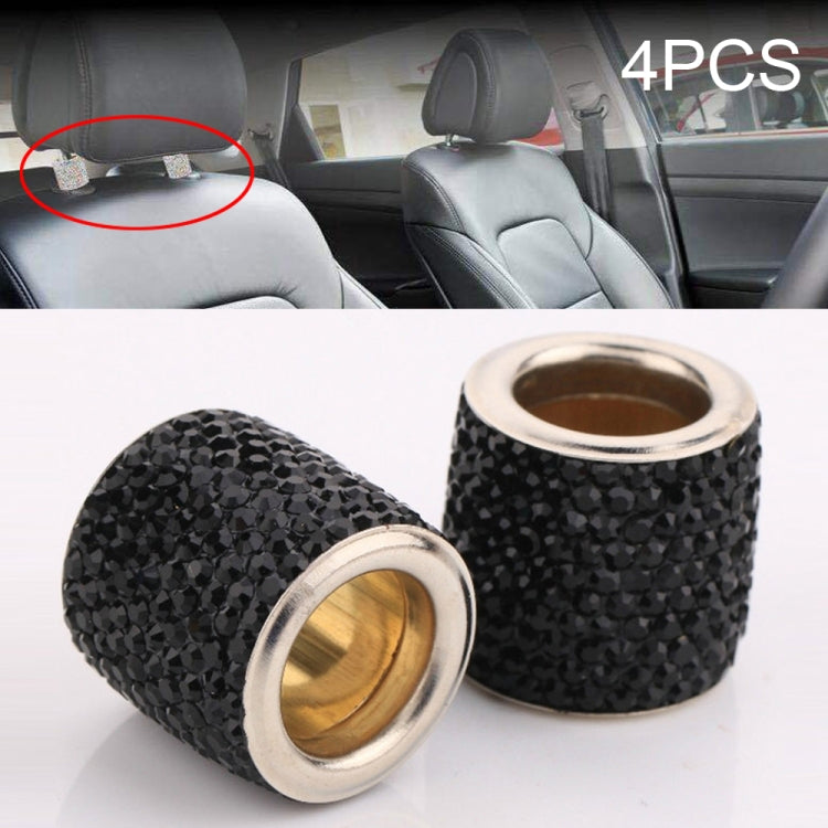 Decorazione modificata del cuscino per la testa in cristallo per auto da 4 pezzi