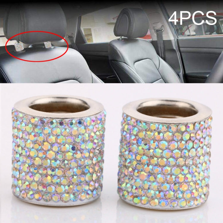 Decorazione modificata del cuscino per la testa in cristallo per auto da 4 pezzi