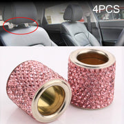 Decorazione modificata del cuscino per la testa in cristallo per auto da 4 pezzi