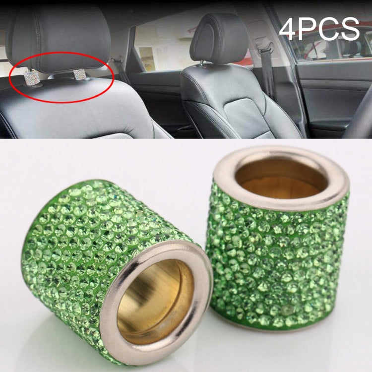 Decorazione modificata del cuscino per la testa in cristallo per auto da 4 pezzi