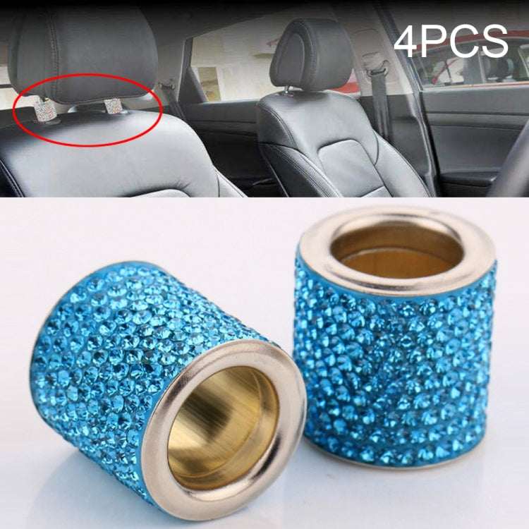 Decorazione modificata del cuscino per la testa in cristallo per auto da 4 pezzi