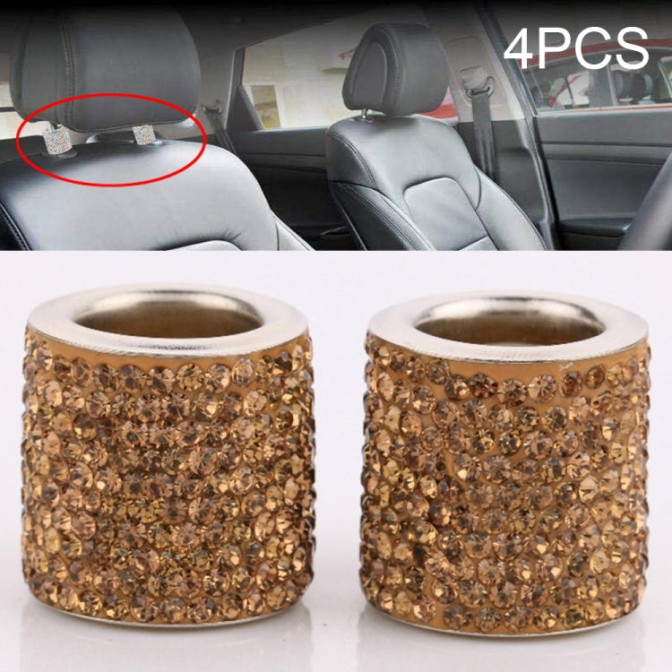 Decorazione modificata del cuscino per la testa in cristallo per auto da 4 pezzi