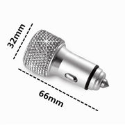 Caricatore rapido doppio USB QC3.0 in lega di alluminio Diamond per auto, QC3.0