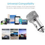 Caricatore rapido doppio USB QC3.0 in lega di alluminio Diamond per auto, QC3.0