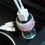 Caricatore rapido doppio USB QC3.0 in lega di alluminio Diamond per auto, QC3.0